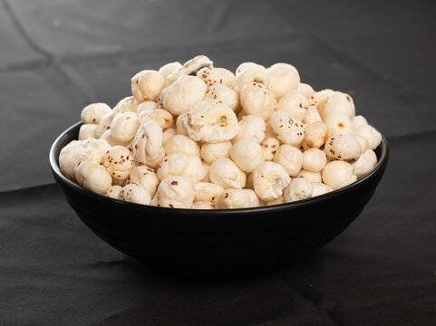A bowl of roasted makhana